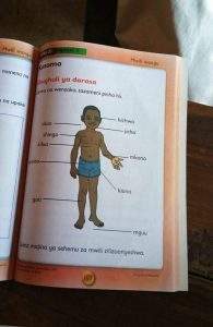 Book with incorrectly labeled human body parts