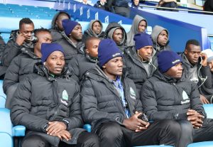 File Photo- Gor Mahia Players in Everton recently for the Sport Pesa Challenge Cup