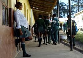 Photo- A pregnant student. Kenya is grappling with high cases of pregnancies among students.
