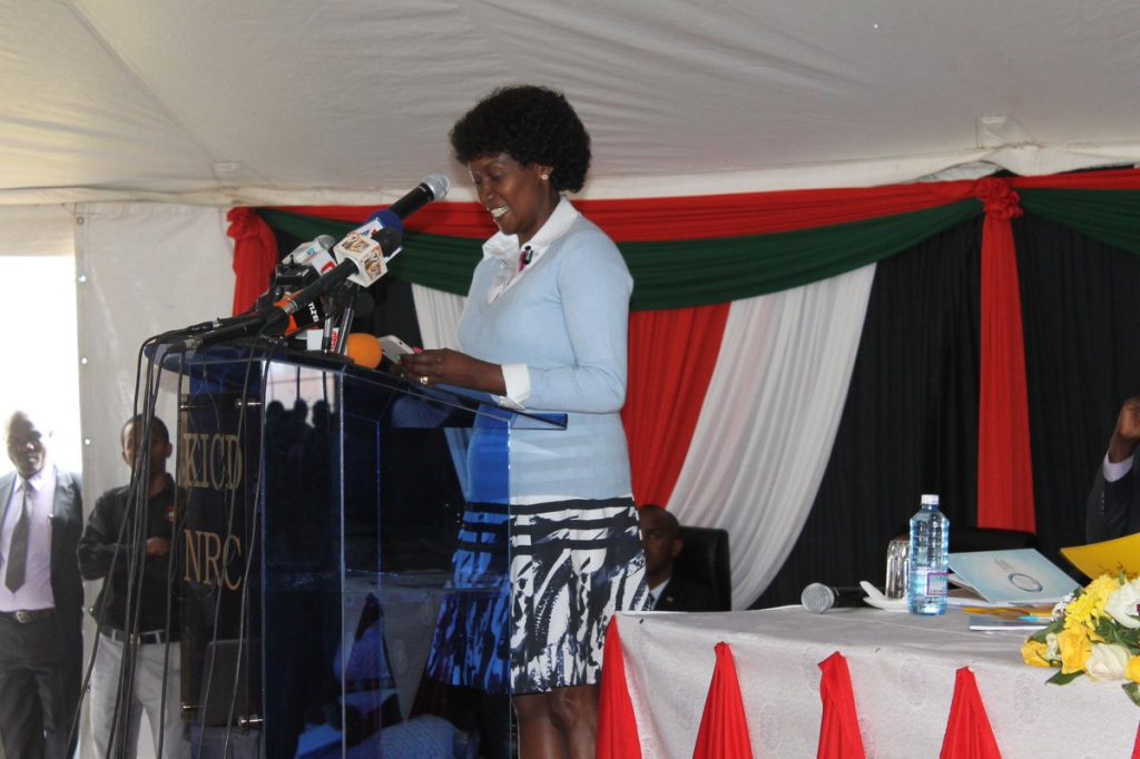 TSC boss, Nancy Macharia. She says the Commission has interdicted 5 teachers for the 2018 KCSE exam related Malpractices