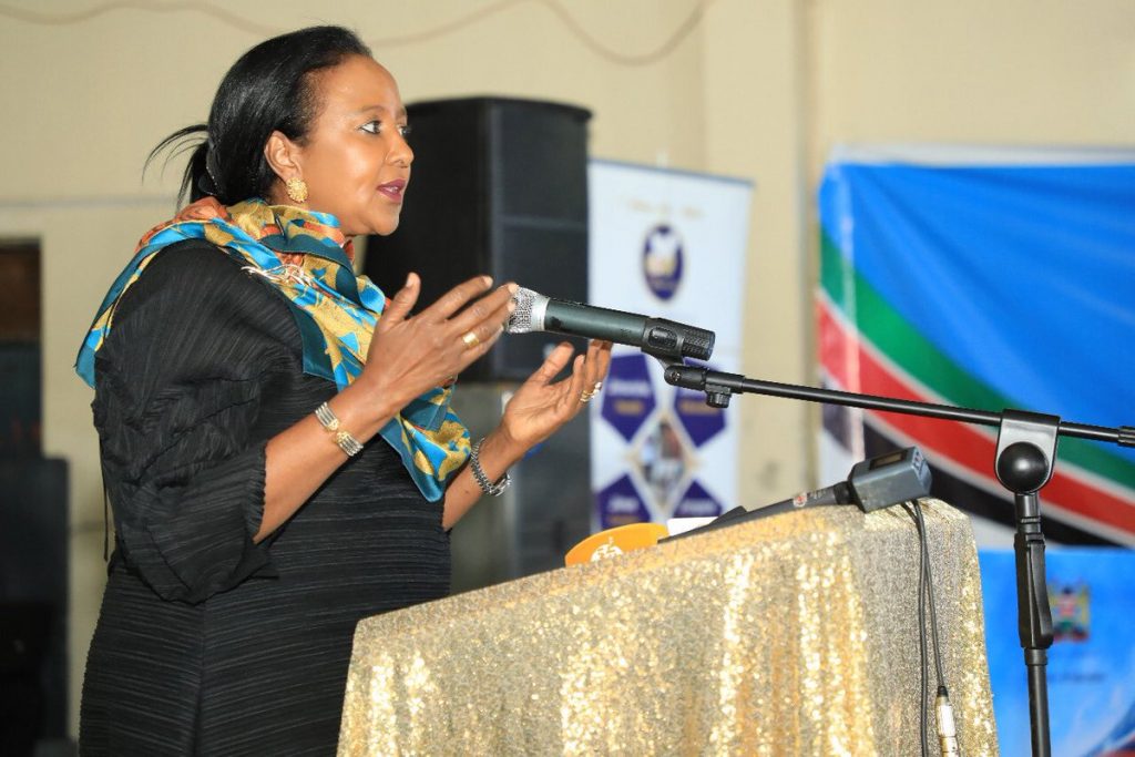 Education Cabinet Secretary, Dr Amina Mohammed, when she Launched the Ministry's Mentorship Policy this morning at Upper Hill High School. The policy, which complements the CBC, will regulate the registration, vetting and establishment of mentorship programs in all institutions of basic education in Kenya.
