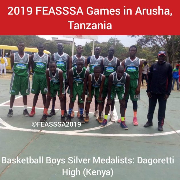 2019 East Africa School Games Basketball Boys' Silver Medalists; Dagoretti High School. Image/ Courtesy
