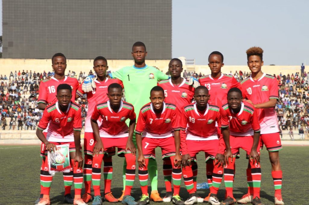 The Kenya Under 15 soccer team at the 2019 CECAFA finals