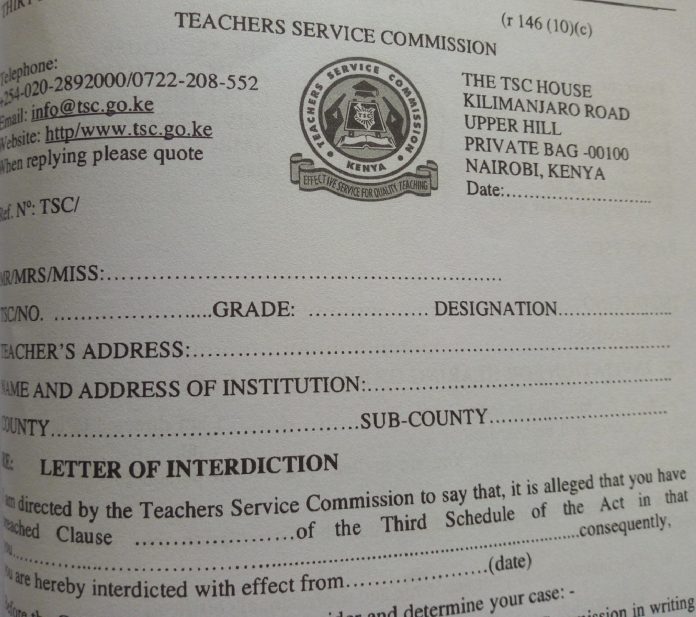 LETTER OF INTERDICTION LETTER OF INTERDICTION