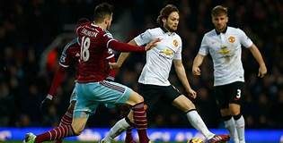 Manchester united against West Ham in an EPL clash