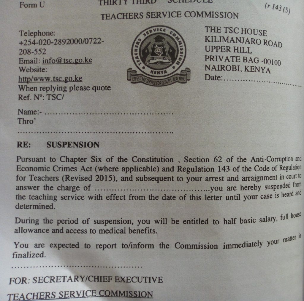 TSC SUSPENSION
