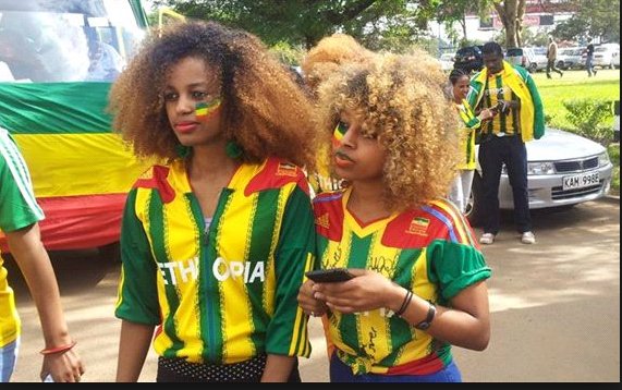 Ethiopia fans at Kasarani, today