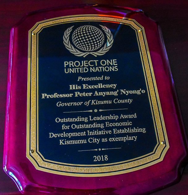 Governor Nyong’o receives UN award