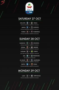 Serie A fixtures