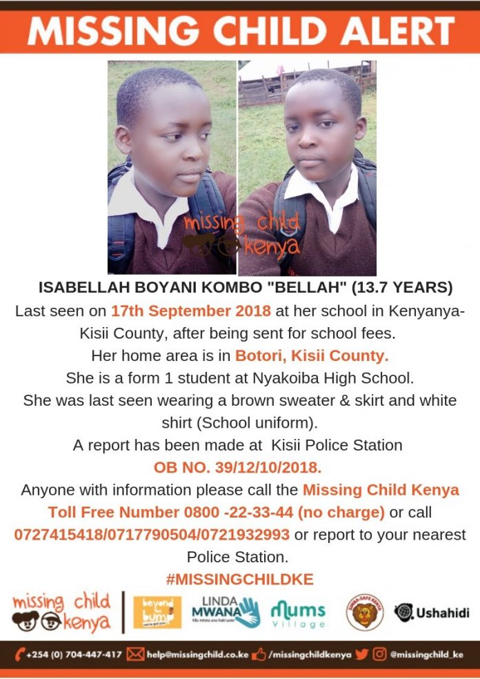 Missing Child-Isabellah Boyani Missing Child-Isabellah Boyani