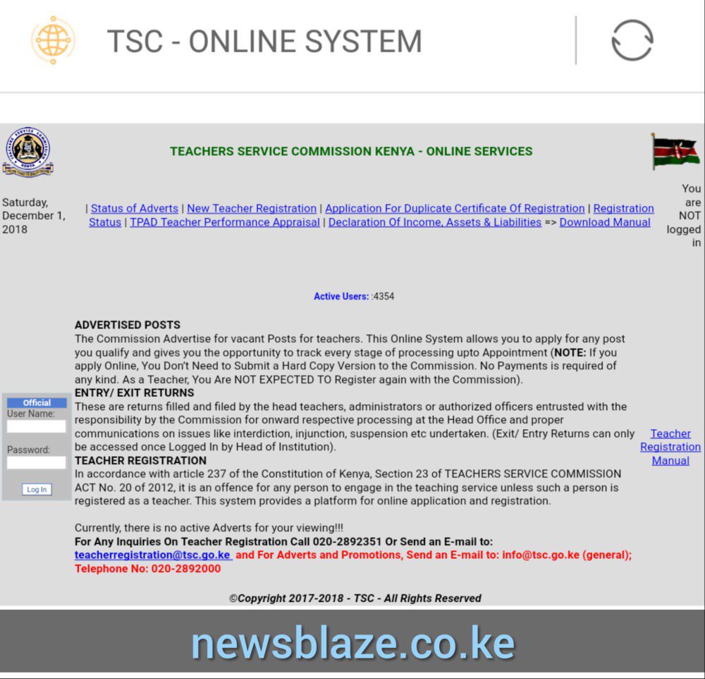 TSC Online Home Page