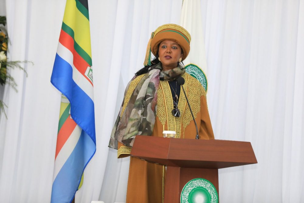 Education Cabinet Secretary, Dr Amina Mohammed, when she presided over the 15th Convocation of the Aga Khan University today. The Government has put in place stringent measures to ensure the current drought scourge does not affect school going children