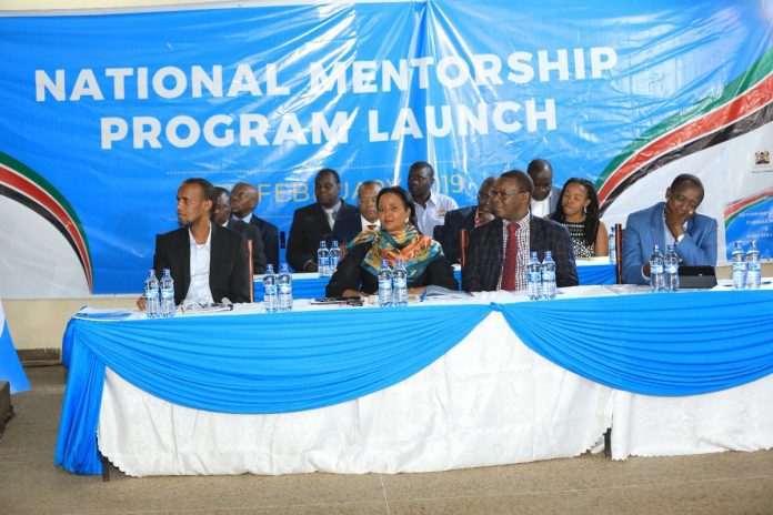 Education Cabinet Secretary, Dr Amina Mohammed; centre, at the launch of the National Mentorship program for all the young ones across the country. The launch occurred at Upper Hill School in Nairobi, today Education Cabinet Secretary, Dr Amina Mohammed; centre, at the launch of the National Mentorship program for all the young ones across the country. The launch occurred at Upper Hill School in Nairobi, today