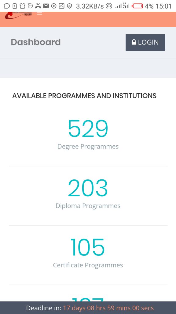 KUCCPS placement portal for students
