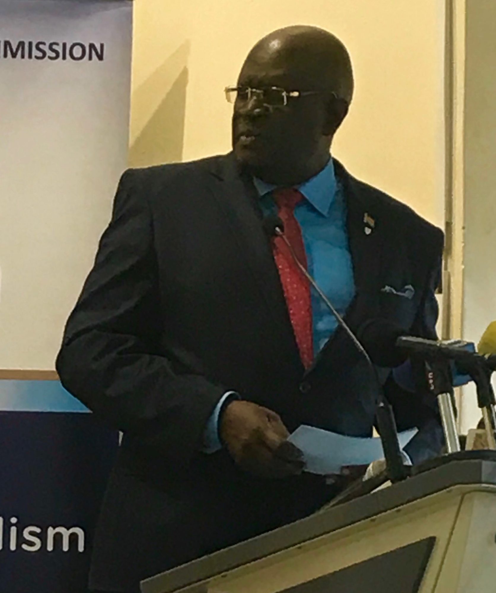 Education Cabinet Secretary Prof George Magoha during the launch of the New Competency Based Curriculum training exercise at Uhuru Gardens Primary School, Nairobi, on Tuesday 23rd April, 2019