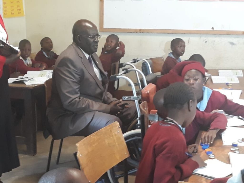 Education CS George Magoha conducts CBC class observation on Friday 13 September, 2019 at Joytown Prim school, Thika. He restated that there is no Grade 3 national exam. Schools will administer a routine assessment of learners competencies the whole term to point out areas requiring interventions.