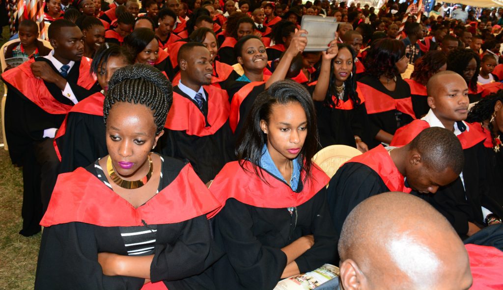 Kenya Utalii College Students at a past graduation Ceremony