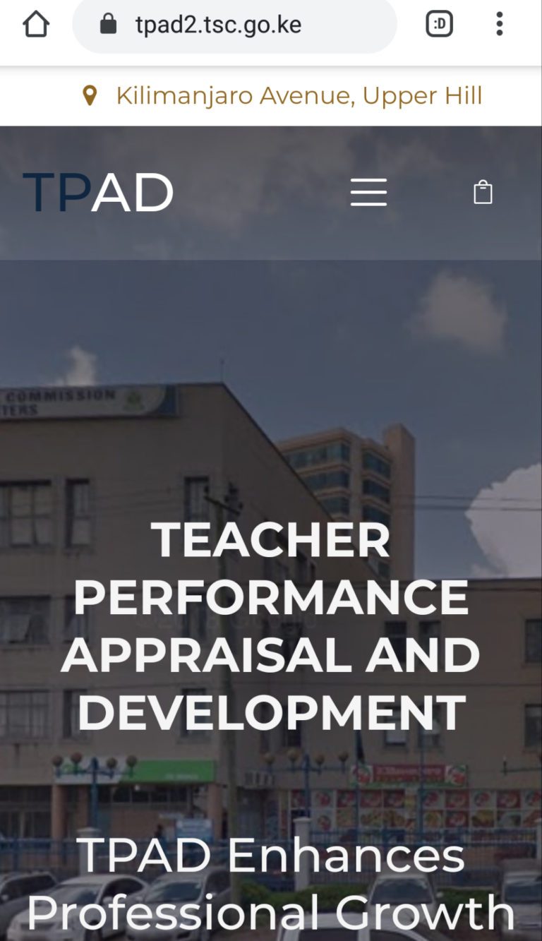 New TPAD log in system. tpad2.tsc.go.ke/teacher