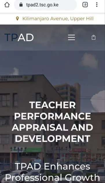 New TPAD log in system. tpad2.tsc.go.ke/teacher