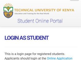 How to Log in to Technical University of Kenya Students Portal, https://portal.tukenya.ac.ke, for Registration, E-Learning, Hostel Booking, Fees, Courses and Exam Results