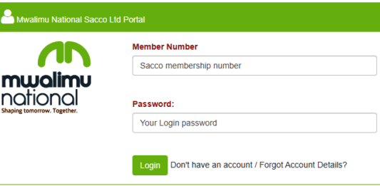 Mwalimu National SACCO website, Members Portal Login; https://membersportal.mwalimunational.coop:82/Login