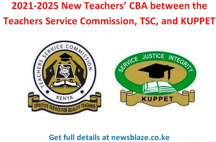 TSC and KUPPET discussions on the new 2021-2025 CBA for teachers; Latest news