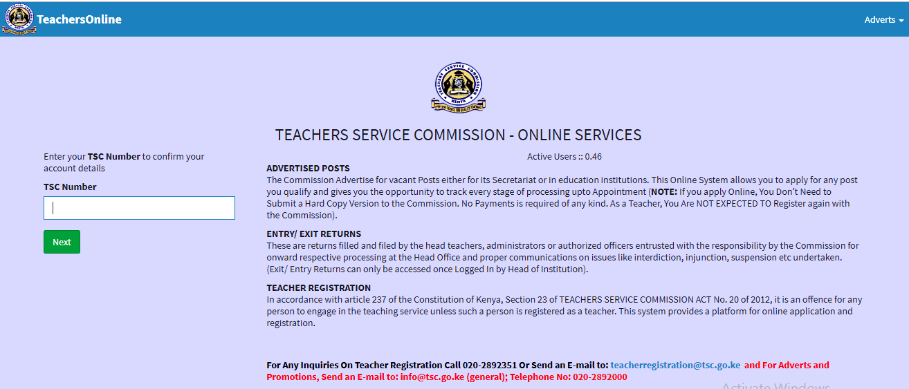 TSC Portal for filing 2019 assets, liabilities and income returns; https://tsconline.tsc.go.ke/site/index TSC Portal for filing 2019 assets, liabilities and income returns; https://tsconline.tsc.go.ke/site/index