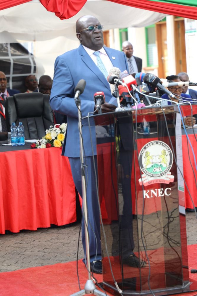 Here is the Speech by the Education Cabinet Secretary Professor George Magoha during the release of the 2019 Kenya Certificate of Primary Education (KCPE) results on Monday November 18, 2019; "STATEMENT ON RELEASE OF THE 2019 KCPE EXAMINATION RESULTS BY PROF GEORGE MAGOHA, CABINET SECRETARY, MINISTRY OF EDUCATION, NOVEMBER 18TH, 2019 AT THE KENYA NATIONAL EXAMINATIONS COUNCIL OFFICES I sincerely welcome you all to this important occasion when we are releasing the 2019 Kenya Certificate of Primary Education (KCPE) examination results. I feel proud that we have managed to have the results ready just 17 days after the 1,083,456 candidates sat the examinations. I wish to sincerely thank everyone – the examination officials, examiners, monitors and the backroom staff at the Kenya National Examinations Council (KNEC) - who has made this exercise possible. It is proof that with commitment, Government officials can deliver world-class services. This marked the fourth year since we started administering the national examinations under a stricter regime anchored on the Multi-Agency Coordination Team. I wish to state that the Team’s commander is the Head of State, His Excellency President Uhuru Kenyatta himself. I am proud to lead the Education Ministry on his behalf. We are here at this function after he gave us the blessings to release the 2019 KCPE results earlier today. On my own behalf and that of the Ministry, I commend the entire Multi-Agency Coordination Team comprising the Ministry of Education, Interior and ICT for executing an outstanding exercise of the 2019 KCPE administration again. I also thank our teachers led by our dear sister Dr. Nancy Macharia of the Teachers Service Commission and the Kenya National Examinations Council under the chairmanship of Dr John Onsati and CEO Mercy Karogo. This team was instrumental in the setting, monitoring and examining processes. I cannot forget the KCPE class of 2019. All the candidates worked hard and they have all won. I cannot forget to mention the spirited involvement of the Cabinet in the administration of the 2019 KCPE, a trend they have kept over the last four years. The Presidency, represented by a visit to one of the schools by Deputy President William Ruto, led the Multi Agency Coordination Team in the examinations monitoring. I thank my Cabinet colleagues, Chief Administrative Secretaries and Principal Secretaries for tinkering with their diaries to show the Government’s love for our children and provide proof that we are determined to deliver a credible examination. This carefully executed examination administration process will be sustained until we restore a culture where adults allow our well prepared candidates to sit their examinations without undue interference. FRUITS OF CAREFUL KCPE MONITORING Our greatest motivation to sustain our stricter examinations ecosystem is that we have alleviated the anxiety that used to torment parents and candidates each year. Unlike previous years, we did not collect a single fake examination centre in any part of the country in 2019. This is a stark difference from 2016, for example, when we collected 102 fake papers. Additionally, all KCPE monitors have informed us that during their work, they encountered faced of confident candidates who appeared relaxed as they sat their papers. This is evidence that our teachers are doing a wonderful job of preparing candidates. I must therefore warn the minority of adults who sometimes imagine they can circumvent our systems to aid cheating. Because we shall not allow them to do so. A few adult individuals – not the candidates – attempted to use unorthodox means to aid cheating in this year’s KCPE. One of the most notable was the case in Nyandarua where a private centre tried to engage in daring and overt cheating. Overall, 10 people, including eight examination officials in three centres of Nyandarua, West Pokot and Garissa were arrested over involvement in various examination malpractices. Action was taken before any cheating could happen. I must add that none of the examination papers, or even a single question, was leaked. All candidates were able to see the contents of the examinations at the start of each paper. The results we are releasing today will therefore reflect each candidate’s abilities. HIGH NUMBER OF CASES OF TEENAGE PREGNANCIES During the 2018 KCPE Examination, more than 50 cases of teenage pregnancies and births were reported. Arising from the reports, the Ministry – through its field officers and critical stakeholders – mounted a robust awareness campaign in all parts of the country in a bid to reverse the negative trend. I am happy to report that this campaign appeared to have helped the country to drastically reduce the number of cases reported this year, which stood at 10. I wish to commend all stakeholders who, in one way or the other, have offered their support to help us from alleviating cases of teenage pregnancies in our schools, which only end up ruining the lives of our young daughters. I also wish to thank the TSC for meting out strict action against teachers found culpable of engaging in sexual relations with learners. FOR A COMPLETE GUIDE TO ALL SCHOOLS IN KENYA CLICK ON THE LINK BELOW; SCHOOLS' NEWS PORTAL Here are links to the most important news portals: KUCCPS News Portal TSC News Portal Universities and Colleges News Portal Helb News Porta KNEC News Portal KSSSA News Portal Schools News Portal Free Teaching Resources and Revision Materials GOVERNMENT’S 100% TRANSITION POLICY TO SECONDARY SCHOOL His Excellency President Uhuru Kenyatta has asked the Ministry of Education to ensure that every child who sits the KCPE Examination is admitted to secondary school under the 100 per cent transition policy. The aim of the Government is to ensure that all Kenyan children get basic education until Form Four. I am proud to report that in 2019, the Ministry of Education achieved this policy by admitting all of the 2018 candidates to secondary schools. I wish to assure the country that the Ministry has put in place measures to fulfil the 100 per cent transition policy in 2020. All the candidates whose results will be released today should expect to be admitted to Form One. The Ministry has already conducted a mapping exercise of vacancies in all categories of schools that will admit all the candidates. EXPANSION OF SECONDARY SCHOOL INFRASTRUCTURE TO SUPPORT THE 100 PER CENT TRANSITION POLICY The Government is determined to address some of the expected challenges of the 100 per cent transition. As a result, the Government – together with development partners under the Secondary Education Quality Improvement Project – will roll out a Sh8 billion programme to build classrooms and laboratories in 110 sub-counties located in 30 counties next year. These classes will ease the pressure on the existing facilities in our secondary schools. LAUNCH OF THE ELIMU SCHOLARSHIP PROGRAMME FOR NEEDY LEARNERS Currently, the Government is running the Free Day Tuition programme in secondary schools. So far, this programme has provided an opportunity for many children from needy families to attend school and further ensured that the 100 per cent transition policy becomes a reality. To further enhance the programme, the Government will from next year put 9,000 Form One students from targeted regions under a full scholarship programme called ELIMU SCHOLARSHIP PROGRAMME. The programme will be run under the Secondary Education Quality Improvement Project. Additionally, all the girls who will be selected as beneficiaries of the Elimu Scholarship Programme will also be supplied with free sanitary towels for the full period of their secondary school education. The Ministry will shortly be outlining details of the scholarship programme through the media and other public information channels. We have also been advised by His Excellency President Uhuru Kenyatta to include slums in urban areas in the scholarship programme. COMPETENCY BASED CURRICULUM IN 2019 The Ministry wishes to thank all stakeholders for believing in and endorsing the new Competency Based Curriculum (CBC). In 2019, the Ministry made great strides in its efforts to methodically and meticulously launch the CBC in PP1 – PP3 and Grade 1-3. The Ministry has already launched the Curriculum Policy, Sessional Paper and National Education Sector Strategic Plan to anchor the CBC implementation in our country. The Ministry also mounted robust communication and stakeholder engagements by holding Quality Education Dialogues in all the 47 counties and sector-specific pre-conferences culminating. These events gave all Kenyans a chance to hold a national conversation that culminated in a National Curriculum Conference in August 2019.The Conference, opened by His Excellency President Uhuru Kenyatta, recommended that the CBC be rolled out in Grade Four in 2020. I wish to assure the public that the Ministry has put in place all measures to ensure a successful rollout in Grade Four in January next year. To this end, the printing of 14 million text books for the Fourth Graders is set to be concluded on November 25th, 2019. The distribution of the textbooks will be concluded on December 17th, 2019 to ensure than all learners have the necessary materials as schools open in January. I wish to confidently state that the Ministry now has achieved a 1:1 learner-text book ratio in all our primary and secondary schools countrywide. FORM ONE SELECTION DATES After the release of the 2019 KCPE results today, the Ministry will immediately embark on the secondary school placement exercise of all the candidates. Already, the Ministry has developed water-tight criteria to ensure the process is fair, objective, transparent and in keeping with all forms of meritocracy. I will launch the Form One selection exercise on Monday, December 2nd, 2019. THE 2019 KCPE EXAMINATION RESULTS After outlining these critical issues, I now turn to announce the 2019 KCPE Examination results. Field Administration of the 2019 KCPE Examination Candidates at the 2019 KCPE examination between the October 29th to and October 31st 2019. A total of 191,016 contracted professionals, including 27,809 centre managers, 28,014 supervisors, 66807 invigilators, 58,060 security officers, 2,860 examination management directors, 479 clerks and 6,987 drivers were deployed into the examination administration process. They were spread across the country to ensure all KNEC regulations were complied with. Candidature for the 2019 KCPE Examination A total of 1,083,456 candidates sat the 2019 KCPE Examination. Of these, 543,582 (50.17%) were boys and 539,874 (49.82%) girls. In 2018, 1,052, 344 candidates sat the examination. During the 2019 KCPE examination, 18 Counties registered more female candidates compared with male candidates. These counties that must be pointed out for praise are: Kakamega, Kakamega, Nairobi, Meru, Bungoma, Vihiga, Busia, Kiambu, Siaya, Kitui, Embu, Kisumu, Elgeyo Marakwet, Tharaka Nithi, Kirinyaga, Nyandarua, Trans Nzoia, Mombasa and Bomet. The three counties with the highest candidature in the examination were: Nairobi (62,498), Kakamega (54,311) and Nakuru (53,225) Counties with the lowest candidature were: Lamu (2,959), Isiolo (3,454) and Samburu (4,793). The number of candidates who were absent increased by 2,322 (58.78%), from 3,950 in 2018 to 6,272 in the 2019 KCPE examination. The highest number of absent candidates was recorded in Meru (407) and Turkana (385). Underage and Over-age Candidates The number of under-age candidates increased from 15,747 (1.48%) in 2018 to 20,086 (1.84%) in 2019. The counties that had the highest number of candidates with under-age candidates were: Bungoma (1,770), Bomet (1,111), and Kericho (1,144). Three top Counties with the highest cases of over-age candidates (above 19 years) were: Turkana (4,013), Garissa (1,957) and Kilifi (3,716). Performance of Candidates In the 2019 KCPE examination, candidates improved in four of the six examination papers offered compared with 2018. These were: English, Kiswahili, Kenya Sign Language, Social Studies and Religious Education. There was, however, a slight drop in mathematics and science. Overall, I am impressed that the performance of the candidates was better than last year, an indicator that our teachers are doing a wonderful job in attending to our learners. Like last year, female candidates performed slightly better than their male counterparts in English, Kiswahili and Kenya Sign Language. On the other hand, male candidates performed slightly better than their female counterparts in mathematics, science and social studies and Religious Education. This year, the top candidate scored 440 marks. The number of candidates scoring 400 marks and above dropped to 9,770 (0.90%) from 11,559 (1.10%) last year. But there was a rise in the number of candidates scoring between 301 and 400 marks, growing to 243,320 (22.46%) from 223,862 (21.27%) last year. The top candidate in the country was Andy Michael Munyiri of Damacrest Schools, Thogoto with 440 marks. Three candidates tied in the second position, two of them girls from public schools. These were: Flavian Onyango of Chakol Girls (439 marks), June Cheptoo Koech of Sangalo Central (439 marks) and Sean Michael Ndung’u of Kitengela International School who scored 439 marks as well. That public school candidates matched their private school candidates is proof that our Free Primary Education Programme has come of age and that our teachers are excelling inspite of the higher enrolment. It is also evident that girls are competing favourably with boys for the top academic honours. In general, the distribution of the grades was as follows: Candidates with Special Needs This year, a total of 2,407 candidates with special needs sat the KCPE Examination. The first candidate in this category scored 414 marks out of the highest possible 500 marks. Some 211 candidates scored between 300 and 400 marks in this category. I wish to emphasise that, as has been the Government’s tradition, the Ministry will continue to implement interventions that will help our special needs children to access and do well in their education. The Government plans to launch the National Psycho-Education Assessment and Research Centre at the Kenya Institute of Special Education, Nairobi to further ensure that we have necessary facilities for the learning of our children with special needs. Examination Irregularities It is evident from the administration of the KCPE examination that the traditional forms of cheating have been wiped out. Our vigilant measures of examination administration have continued to assist us to nip in the bud some of the cases that would have led to cheating. This year, only four candidates were disqualified over impersonation. I wish to commend all officials involved in the examinations for stamping out cheating. Accessing the 2019 KCPE Examination Results The KCPE Examination results will be collected by respective schools from the Sub County Education offices. Candidates should therefore collect their results from their respective examination centres. Individual candidates’ results can also be accessed by sending a Short Text Message (SMS) containing the candidate’s Index Number followed by KCPE to 20076. This service will be available immediately after this event. Mark Range 2019  401 – 500: 9,770 301 – 400: 243 201 – 300: 566 101 – 200: 262 001 – 100: 1,173 I am now happy to declare the 2019 KCPE examination results officially released. As I said earlier, all candidates have passed and will progress to the next level. May I wish all of them the very best in their academic pursuits." PROF. GEORGE MAGOHA, CBS CABINET SECRETARY FOR EDUCATION Monday, 18th November, 2019 Also read: Kisii University Courses, Requirements, Fees, Student Portals and how to apply Kenya Methodist University, kemu, Education and other Courses, Requirements, Fees, Student Portals and how to apply Kibabii University Courses, Requirements, Fees, Student Portals and how to apply Karatina University Courses, Requirements, Fees, Student Portals and how to apply Kabaraki University Courses, Requirements, Fees, Student Portals and how to apply Education courses offered at Jaramogi Oginga Odinga, JOOUST, University:Requirements, Fees, Student Portals and how to apply Universities that offer education courses, teaching combinations, offered, requirements and how to apply for Chuka university courses