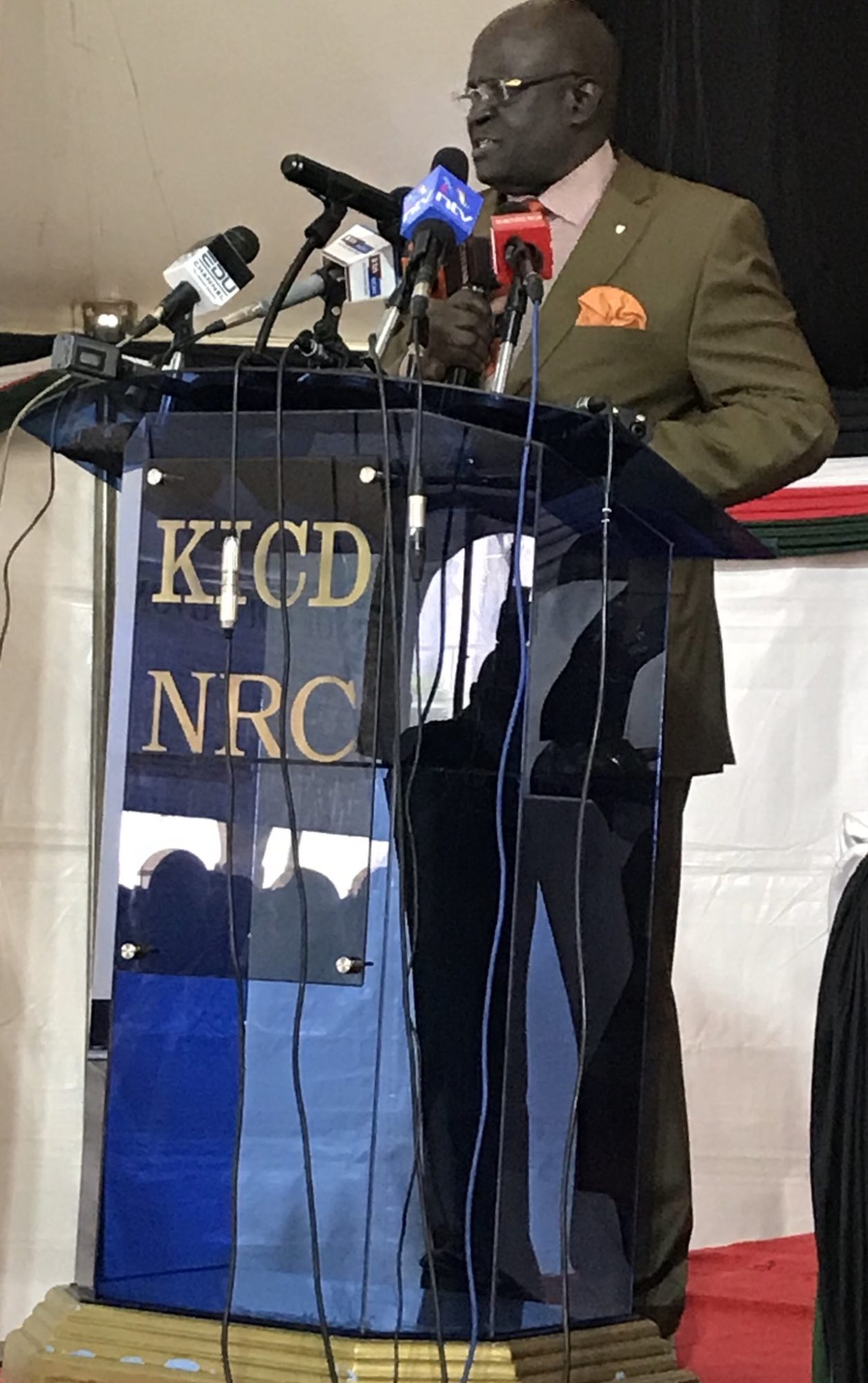 CS Magoha during the launch of the 2020 Elimu Scholarship Programme at at the Kenya Institute of Curriculum Development, Nairobi. The initiative is funded by World Bank and Government of Kenya through Ministry of Education.