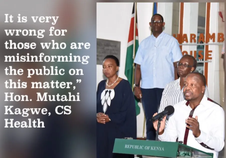 Health CS Mutahi Kagwe.
