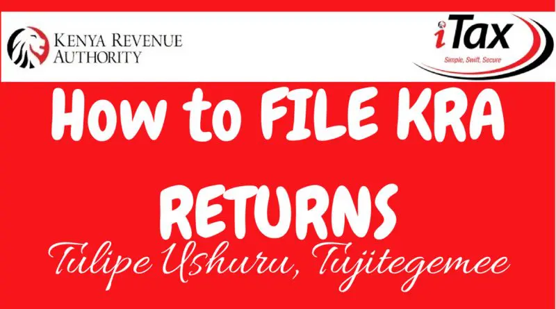 Filing the 2020 KRA returns online.