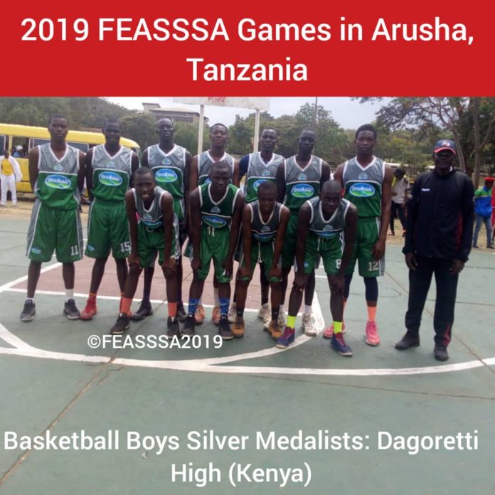 Kenya Secondary Schools Sports Association, KSSA, representatives at a past East Africa games' championship.