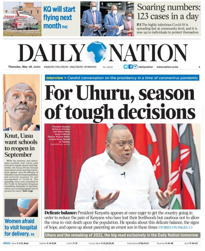 daily nation newspaper yesterday