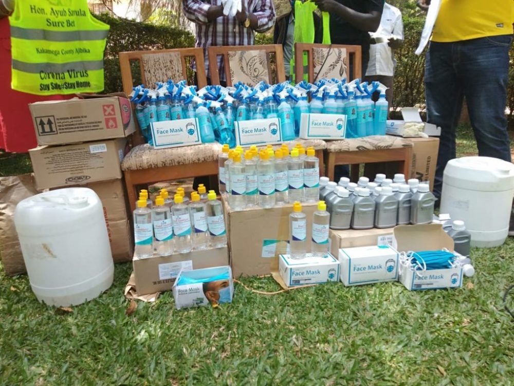 Hand sanitizers for use in Kenya. KEBS has banned the use of 8 hand sanitizers for being substandard.