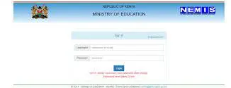 The Nemis portal that is used to capture data for all learners.