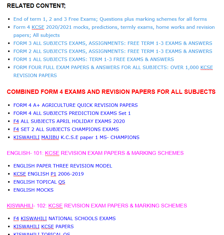 Free exams and their marking schemes for all forms. Free exams and their marking schemes for all forms.
