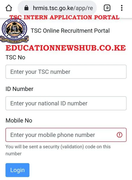 TSC intern application portal https://hrmis.tsc.go.ke/app/login. TSC intern application portal https://hrmis.tsc.go.ke/app/login.
