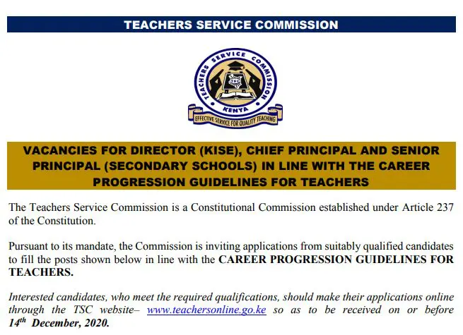 TSC promotions posts.