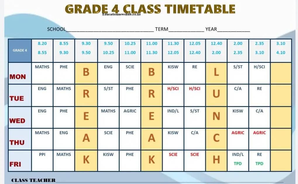 Free primary school time tables. Free primary school time tables.