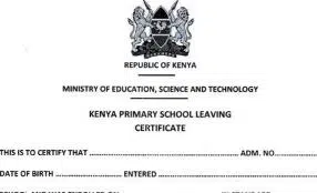 Kenya Primary School Leaving Certificate Kenya Primary School Leaving Certificate