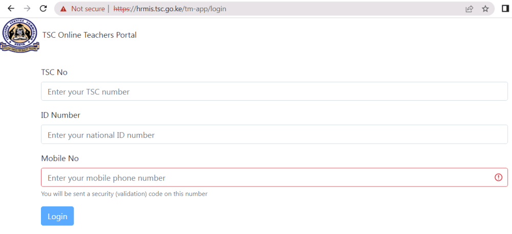 TSC leave application portal online
