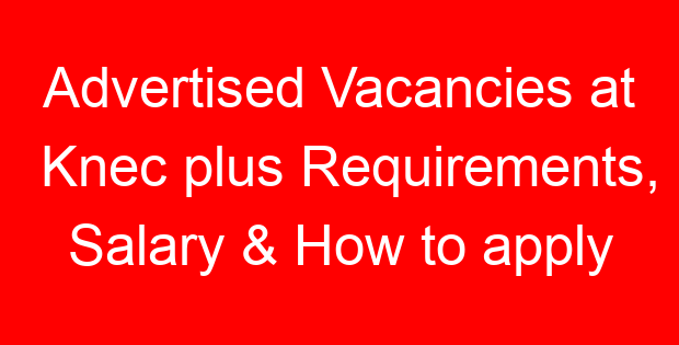 Advertised Vacancies at Knec plus Requirements, Salary & How to apply
