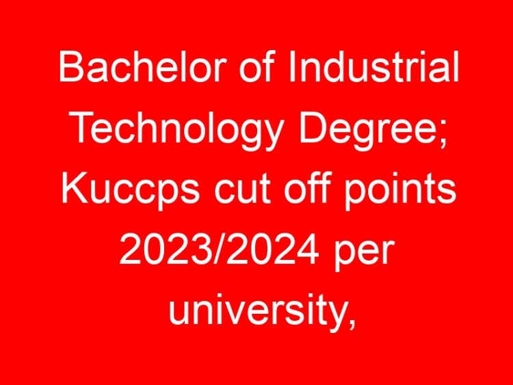 Read more about the article Bachelor of Industrial Technology Degree; Kuccps cut off points 2023/2024 per university, requirements, Course Code & Fees
