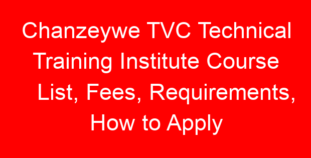 Chanzeywe TVC Technical Training Institute Course List, Fees, Requirements, How to Apply