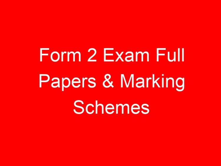 Read more about the article Form 2 Exam Full Papers & Marking Schemes