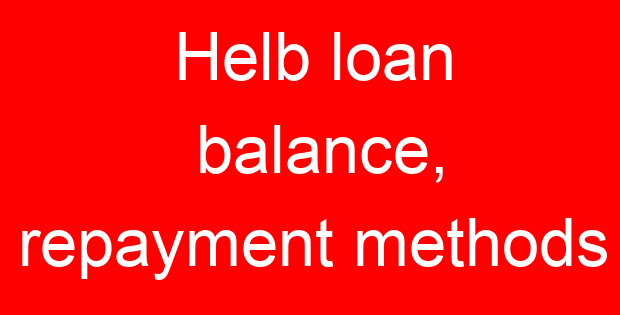 Helb loan balance, repayment methods