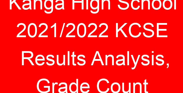 Kanga High School 2021/2022 KCSE Results Analysis, Grade Count