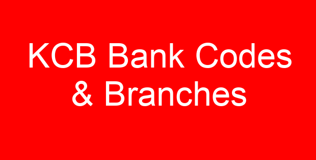 KCB Bank Codes & Branches