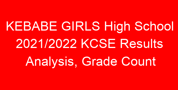 Read more about the article KEBABE GIRLS High School 2021/2022 KCSE Results Analysis, Grade Count