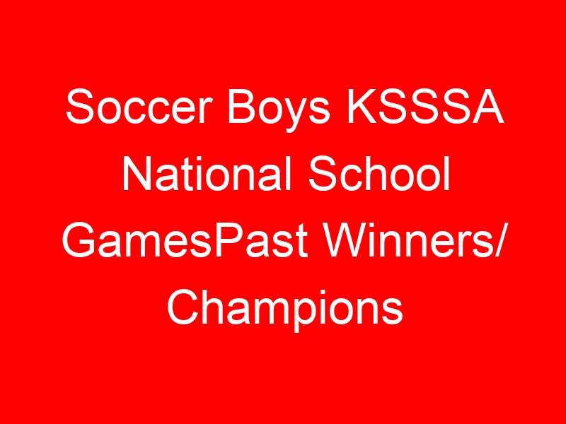 2025 KSSSA Secondary Schools Open Tournaments- Ultimate collection